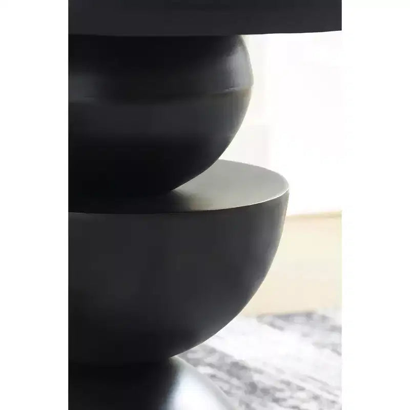 Accent Table - Bronze-Tone Metal Finish, Modern Industrial Design