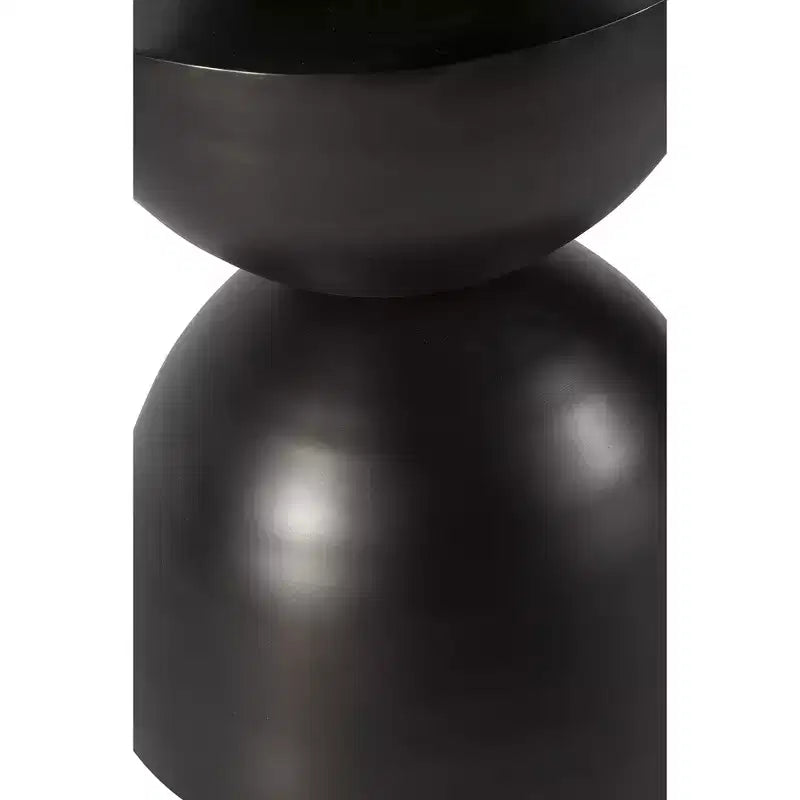 Accent Table - Bronze-Tone Metal Finish, Modern Industrial Design