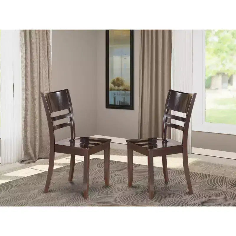 Mediterranean Mingle Dining Chair With Wood Seat, Set Of 2