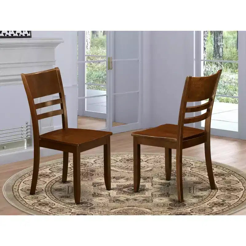 Mediterranean Mingle Dining Chair With Wood Seat, Set Of 2