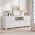 Farmhouse TV Stand with 6 Drawers & Soundbar Shelf for 80 Inch TVs