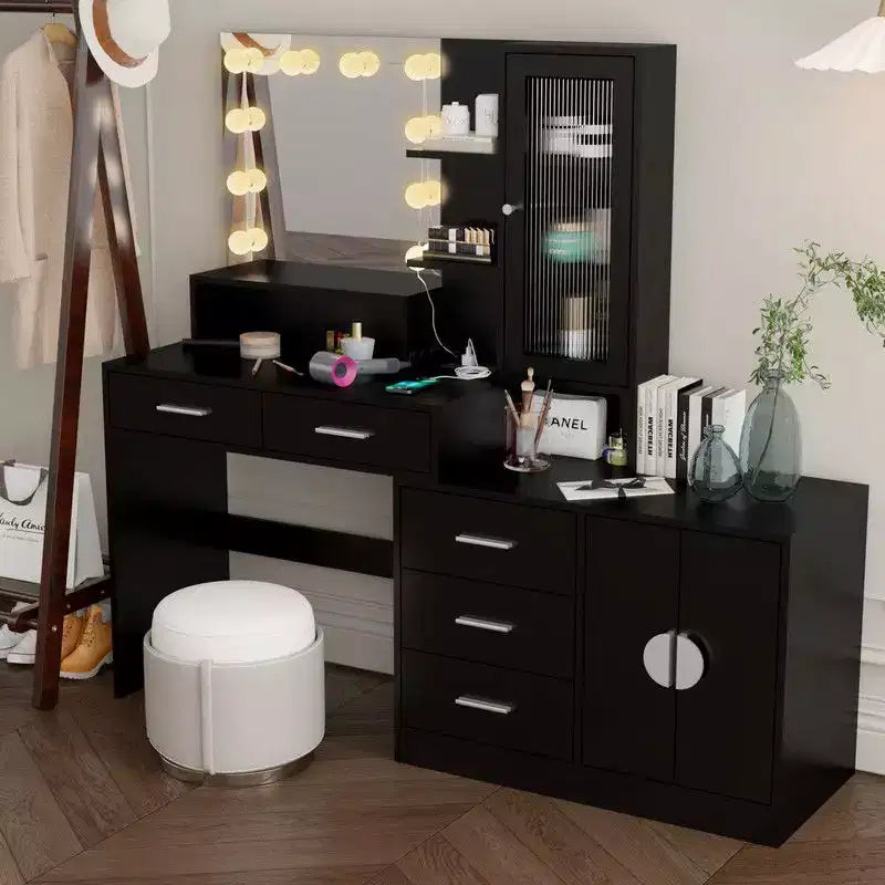 Makeup Vanity with Lights, USB & Power Outlet and Drawer Cabinet