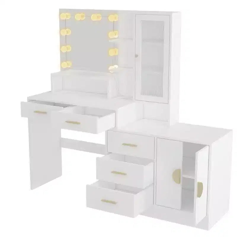Makeup Vanity with Lights, USB & Power Outlet and Drawer Cabinet