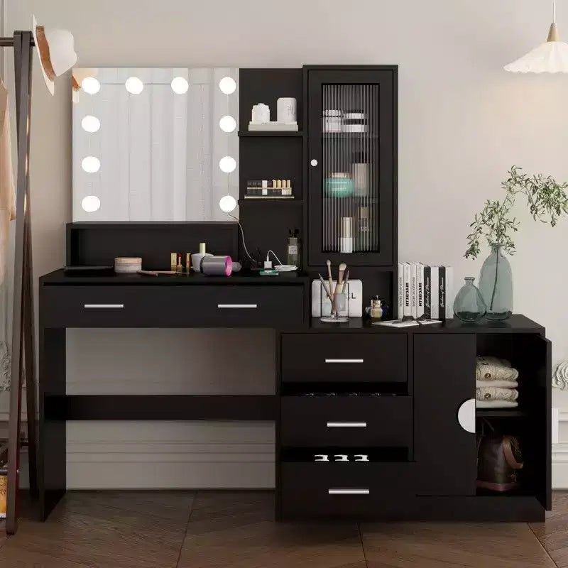Makeup Vanity with Lights, USB & Power Outlet and Drawer Cabinet