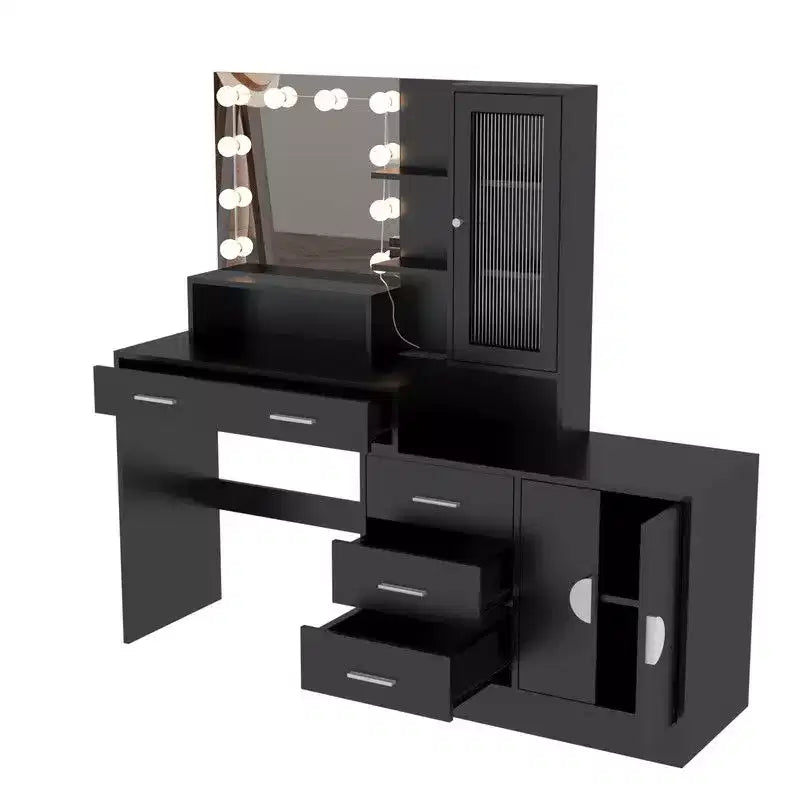Makeup Vanity with Lights, USB & Power Outlet and Drawer Cabinet
