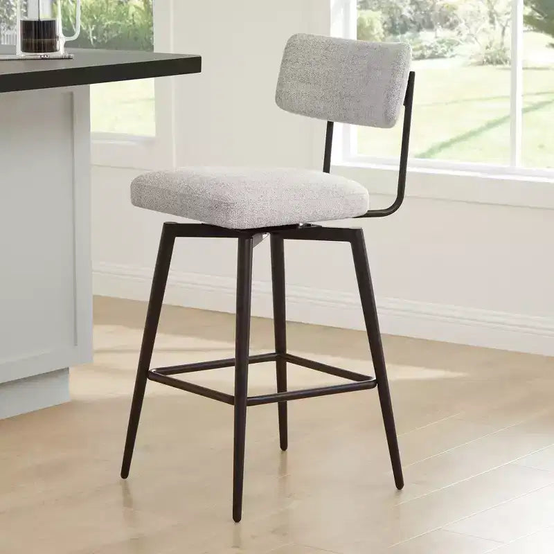 Swivel Counter Height Bar Stool Chairs with Metal Frame Set of 2