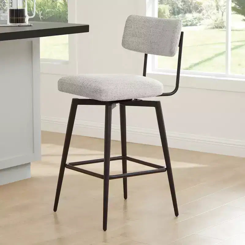 Swivel Counter Height Bar Stool Chairs with Metal Frame Set of 2