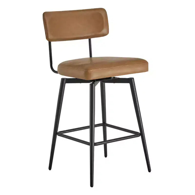 Swivel Counter Height Bar Stool Chairs with Metal Frame Set of 2