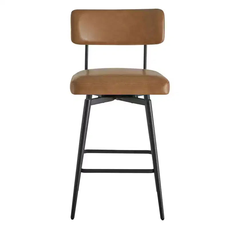Swivel Counter Height Bar Stool Chairs with Metal Frame Set of 2