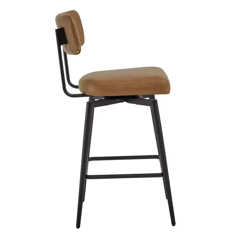 Swivel Counter Height Bar Stool Chairs with Metal Frame Set of 2