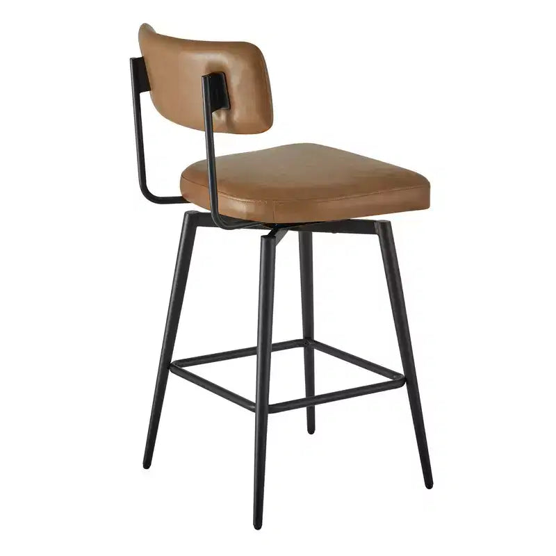 Swivel Counter Height Bar Stool Chairs with Metal Frame Set of 2