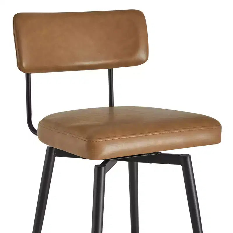 Swivel Counter Height Bar Stool Chairs with Metal Frame Set of 2