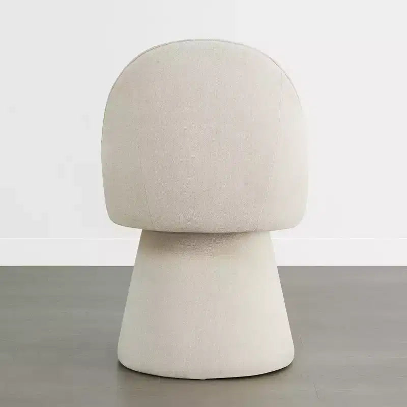 Swivel Dining Chair with High Curved Back & Conical Base