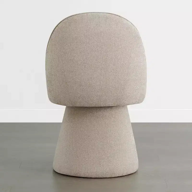 Swivel Dining Chair with High Curved Back & Conical Base