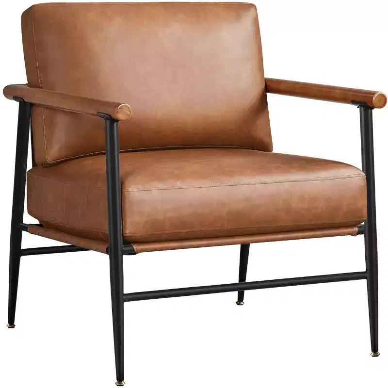 Mid-century Accent Chair Reading Chair with Metal Frame for Living Room, Bedroom