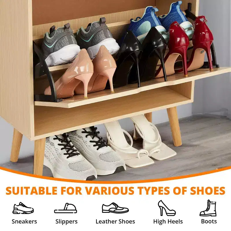 Shoe Storage Cabinet with Flip-Drawers - Ventilated & Odor-Resistant Organizer for 15-20 Pairs of Shoes, Anti-Tip Shoe Cabinet