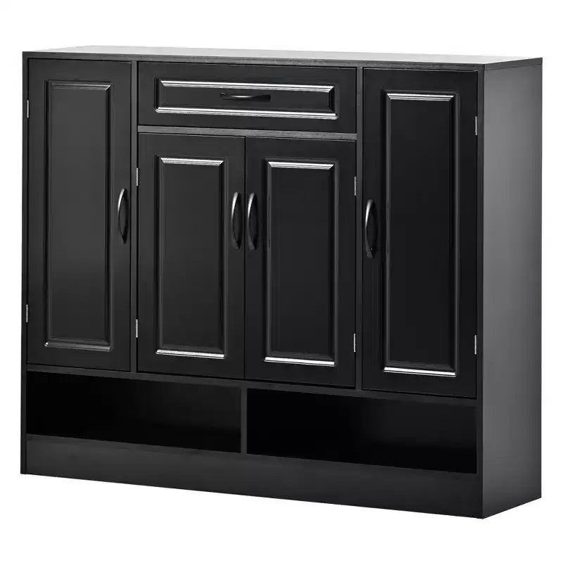 Shoe Cabinet, Storage Cabinet with 4 Doors, 1 Drawer and Adjustable Shelves, Entryway Cabinet for Entryway, Living Room