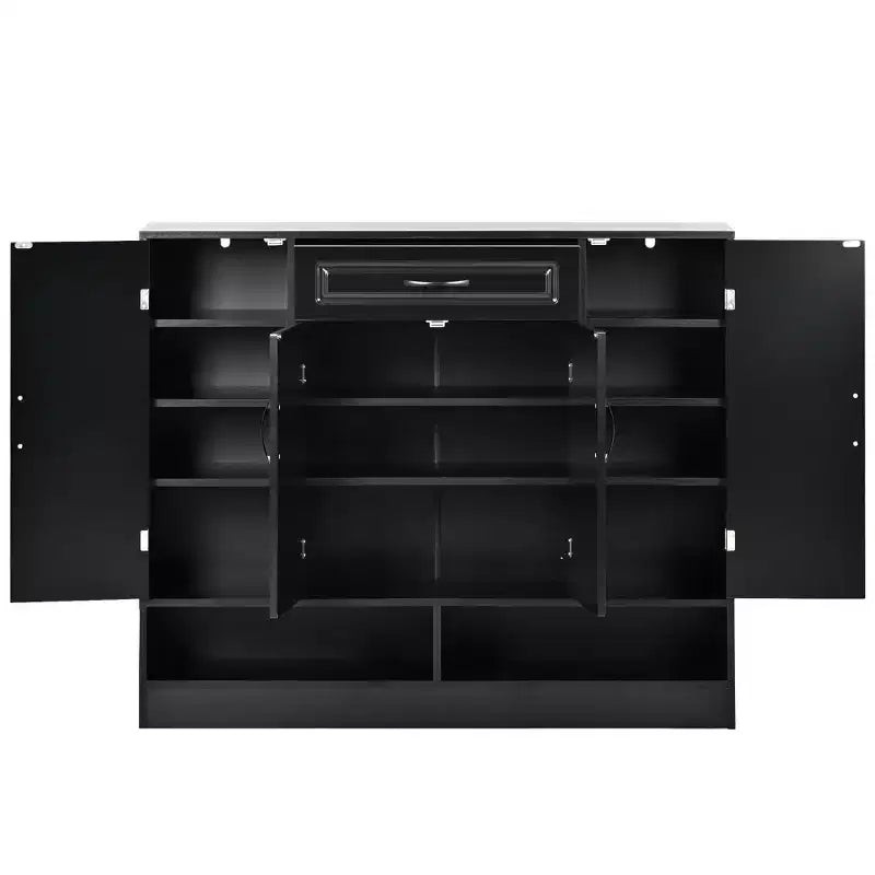 Shoe Cabinet, Storage Cabinet with 4 Doors, 1 Drawer and Adjustable Shelves, Entryway Cabinet for Entryway, Living Room