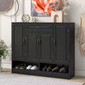 Shoe Cabinet, Storage Cabinet with 4 Doors, 1 Drawer and Adjustable Shelves, Entryway Cabinet for Entryway, Living Room