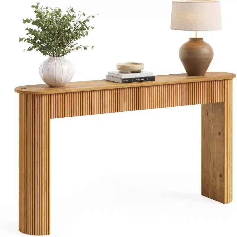 Solid Wood Console Table, 63 Long Entryway Table, Sofa Table Behind Couch for Living Room, Hallway, Entrance