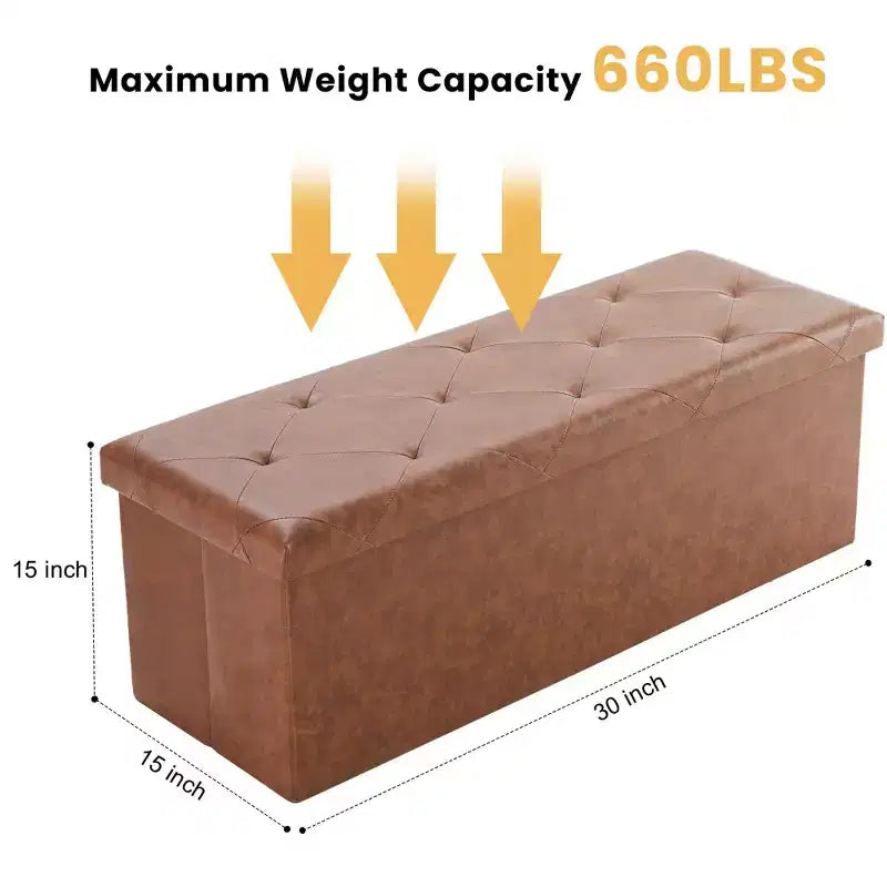 43 Wide Rectangle Standard Ottoman with Storage