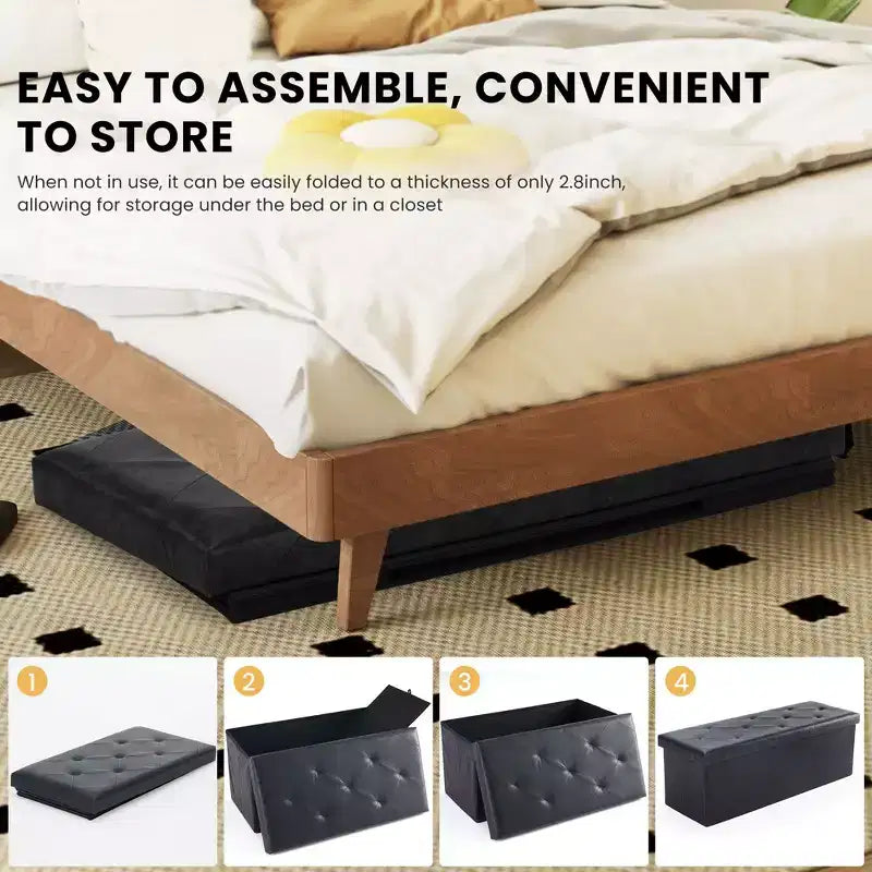 43 Wide Rectangle Standard Ottoman with Storage