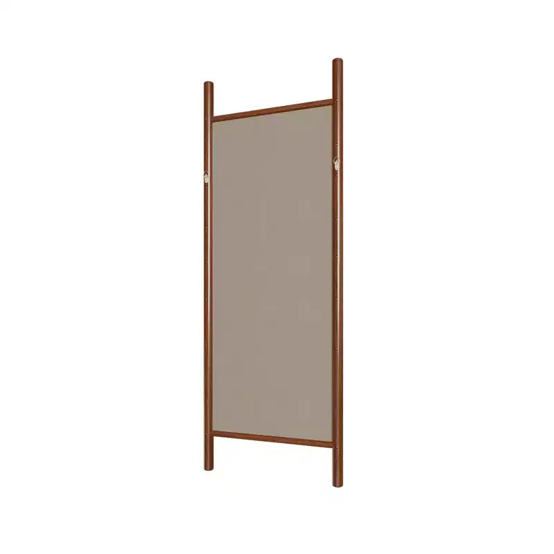 Full-Length Mirror Solid Wood Ladder Rectangle Walnut 63x24x1in No Stand