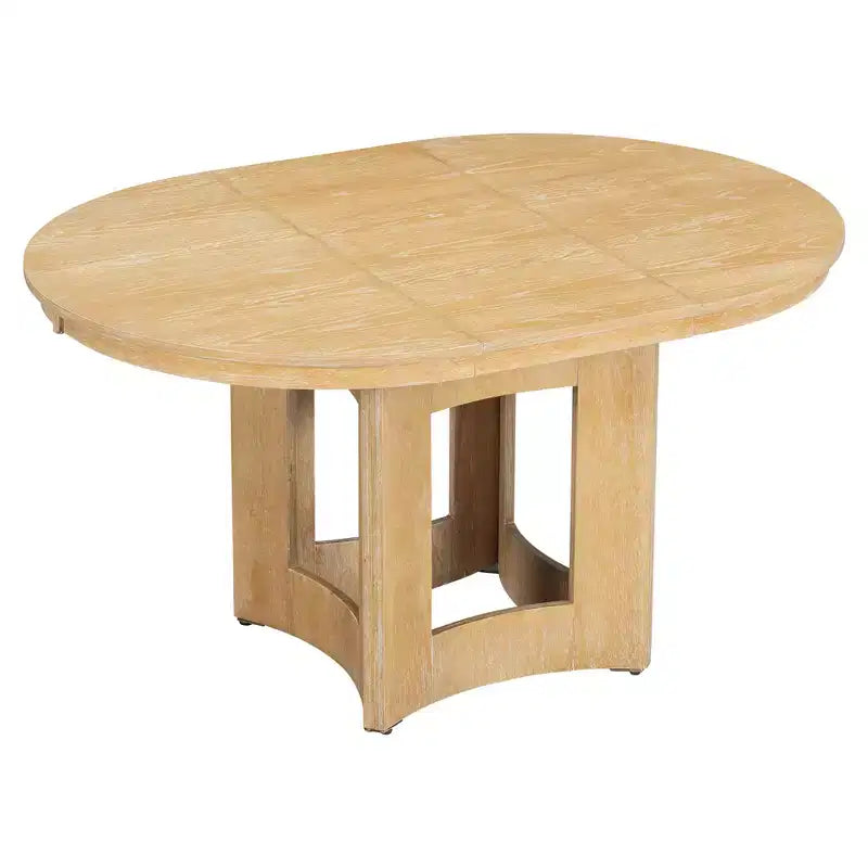 Farmhouse Extendable Round Dining Table Set with 4 Chairs