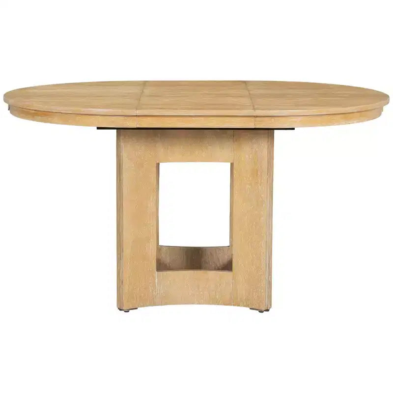 Farmhouse Extendable Round Dining Table Set with 4 Chairs