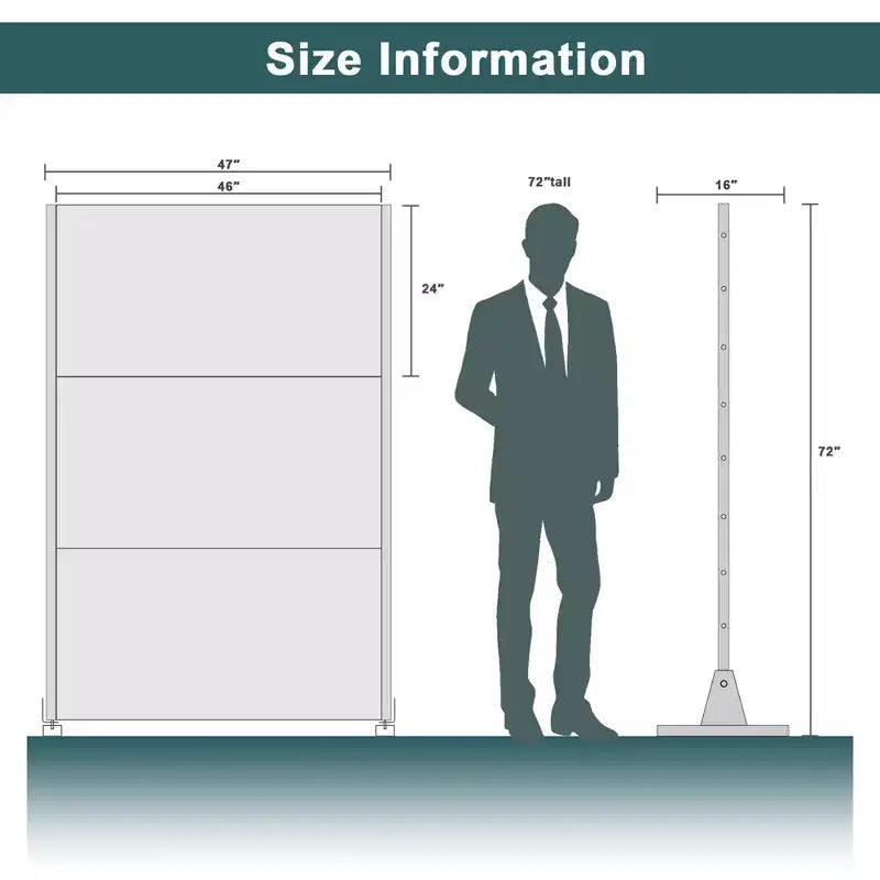 Outdoor Metal Privacy Screen 6ft 4ft Black, 6-Panel Wide-Narrow Louvered Galvanized Iron for Garden