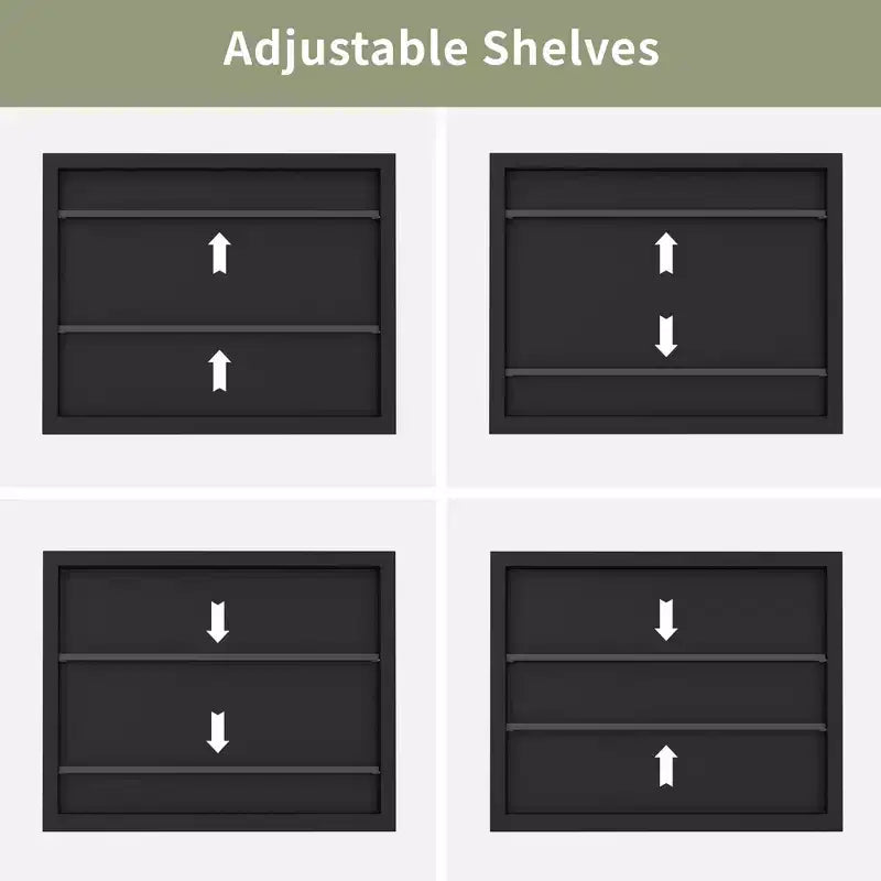 24 x 35.8in Modern Arch Bathroom Medicine Cabinets, Metal Framed Wall Mirror with Storage, Black