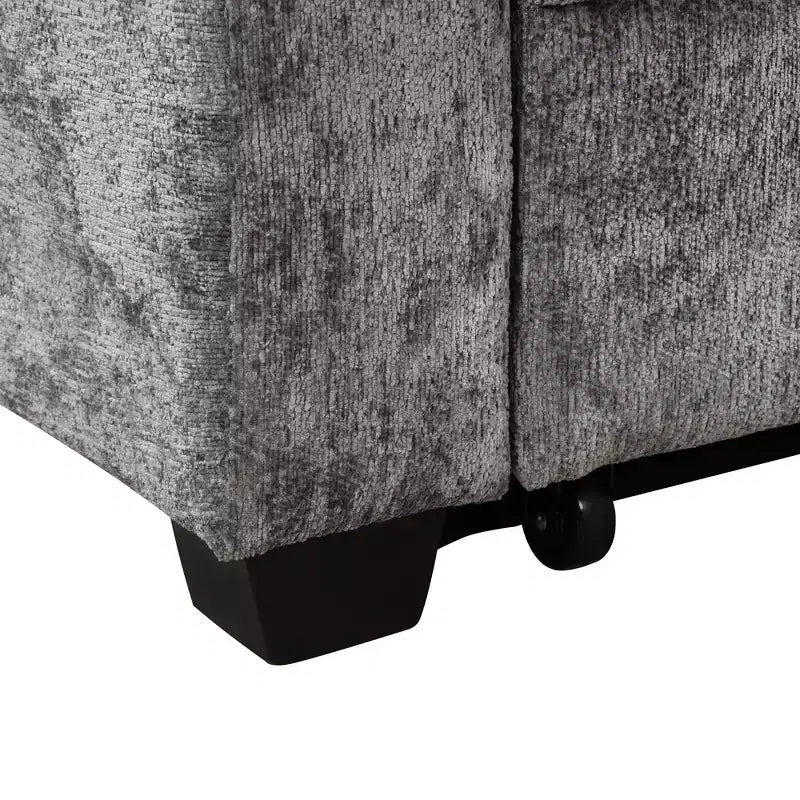 Convertible Sofa Bed with USB, Cup Holders & Adjustable Backrest