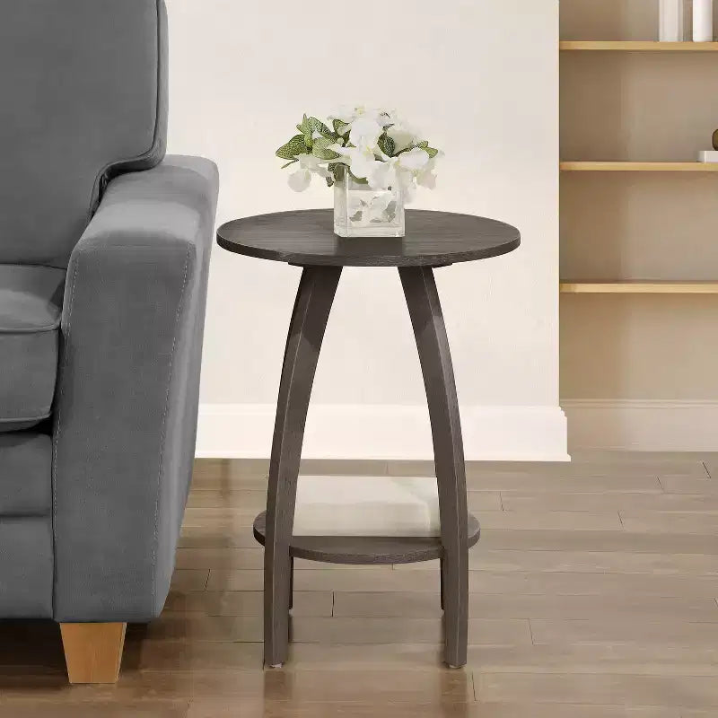 24 in.H Gray Color Rectangle Wood Table Top End Table 1 -piece